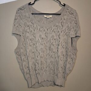 Twenty-one By Forever 21 Women's Open Knit Layering Top Gray Size Medium